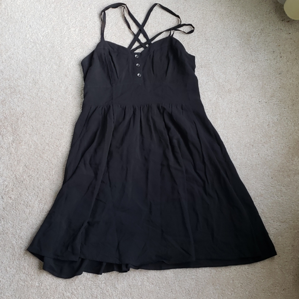 Black Strappy Dress w/ Pockets